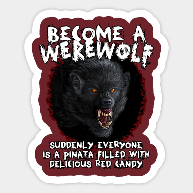 Become a Werewolf Sticker by Viergacht